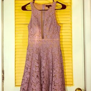 Mauve Lace Skater Dress